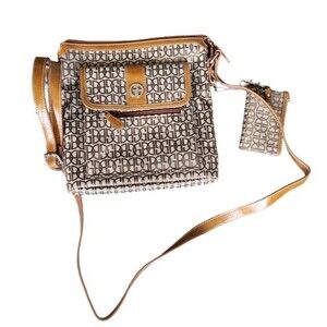 NWOT Giani Bernini women's crossbody bag shoulder bag, brown, small wallet bonus